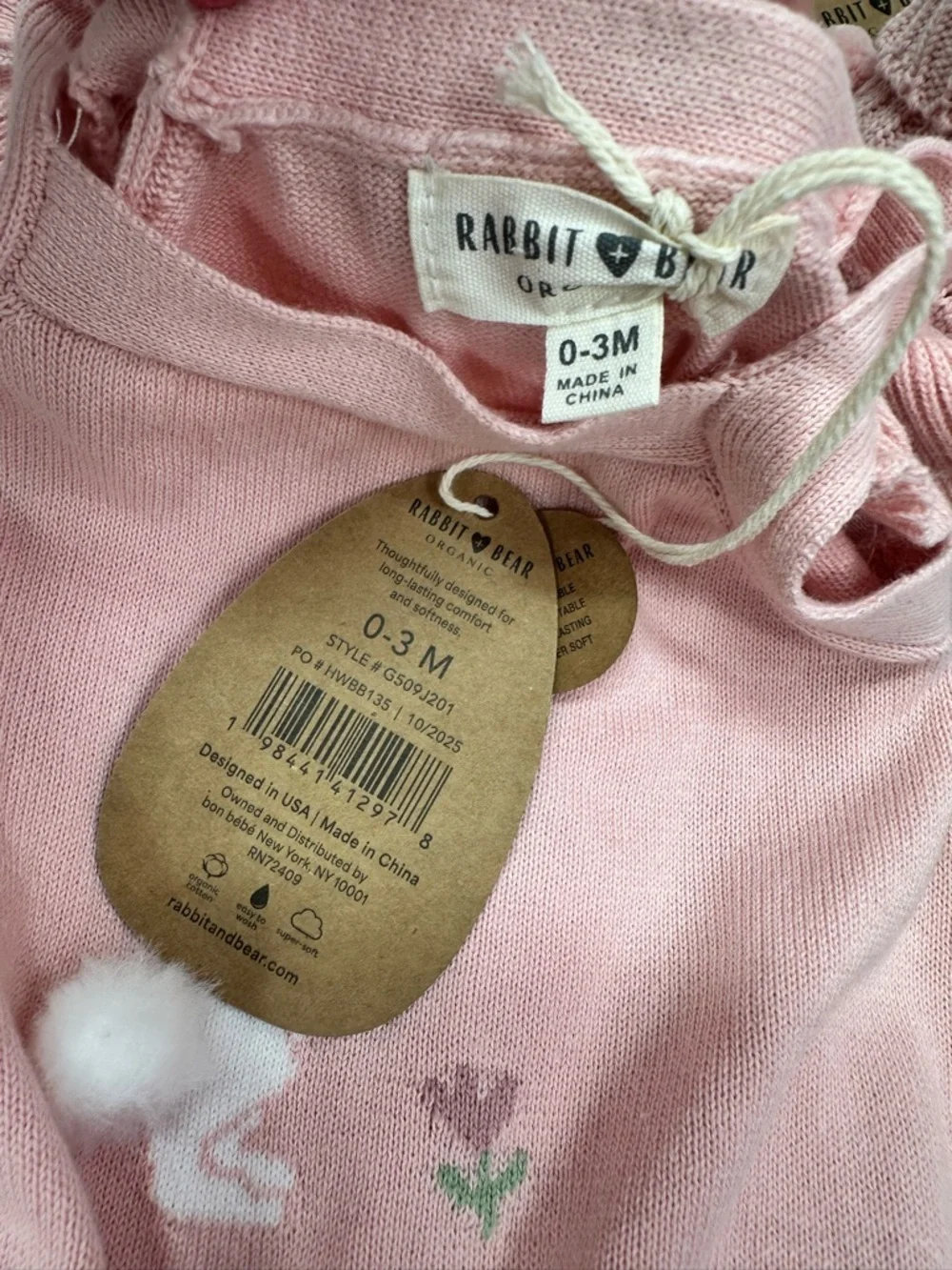 NWT rabbit + bear Knit One-Piece romper Ruffle Straps bunny booties coquette